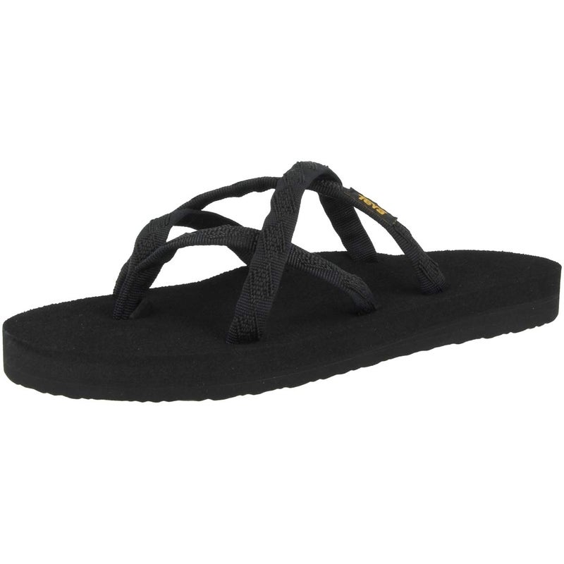 Teva womens Olowahu Sandal, Black on Black, 7 US - Image 4